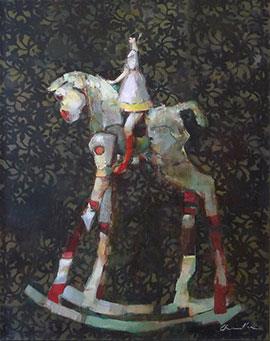 Rocking Horse - Painting by Pascale Chandler