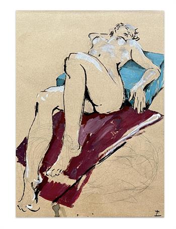 Seriously Reclining - Life Drawing by Lisette Forsyth