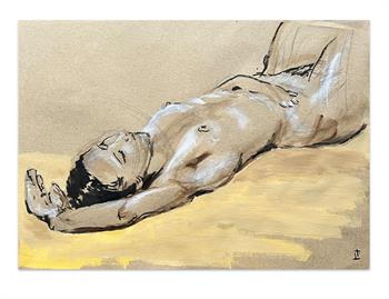 A Shade Of Yellow - Life Drawing by Lisette Forsyth