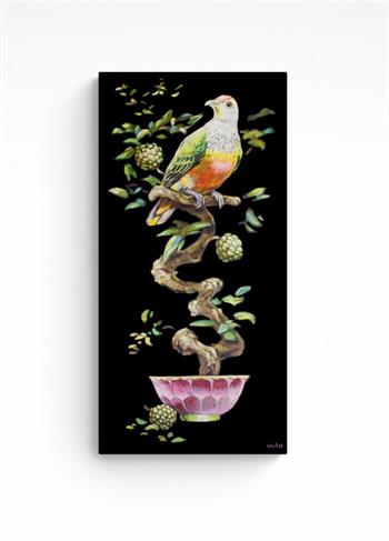 Fruit Filled Perch - Painting by Grace Kotze
