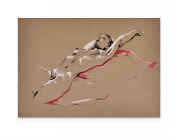 My Favourite Scarf - Life Drawing by Lisette Forsyth