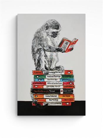 Learned Primate - Painting by Grace Kotze