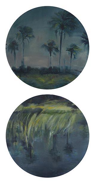 Reflections Of The Storm (diptych) - Painting by Tanya  Sternberg