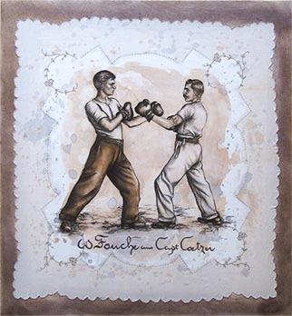 The Boxers - Mixed Media by Lizelle Kruger