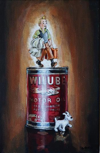 Seasoned Traveller And Pooch - Painting by Grace Kotze