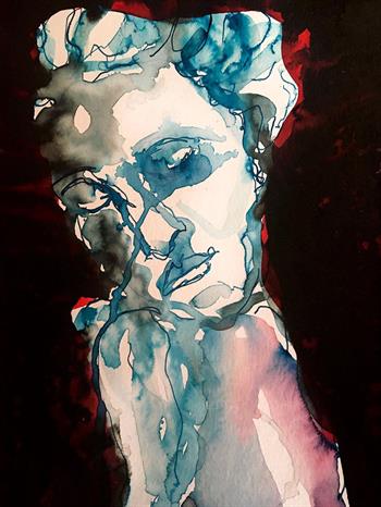 Girl Bust V - Painting by Thelma van Rensburg