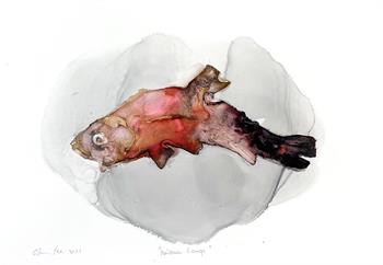 Poisson Rouge - Ink On Yupo by Pascale Chandler