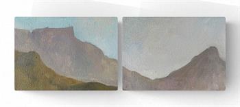 Table Mountain From The Studio - Painting by Joanna Lee Miller