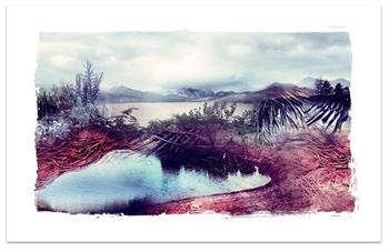 Rondevlei Garden Route Dam - Digital Collage by Janet Botes