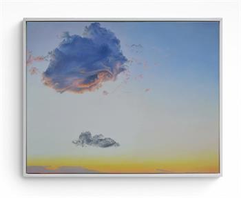 beautiful skyscape painting in oil on board by Catherine Ocholla