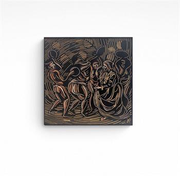 Untitled #3 - Woodcut by Zolani Siphungela