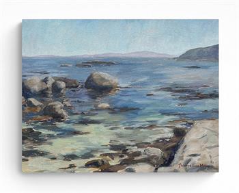 small oil painting of the beach at Oudekraal, Cape Town