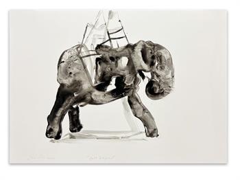 Petit Elephant - Painting by Pascale Chandler