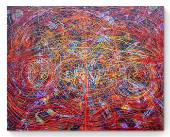 Particle Trails II - Painting by James de Villiers