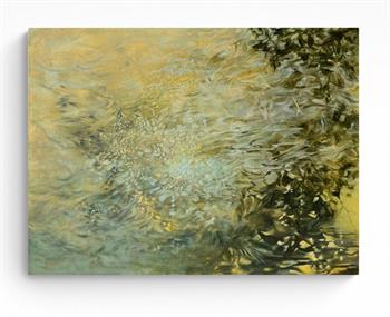 detailed painting of light filtering under water