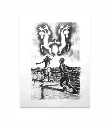 Dance With The Spirits - Handprinted Lithograph by Gary Frier