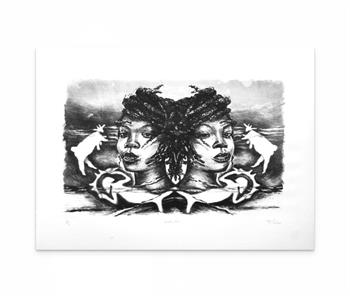 Duality - Handprinted Lithograph by Gary Frier