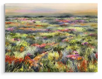 oil painting depiciting the fynbos filled landscape of the Western Cape