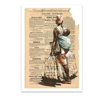 Bag Lady (Rust) - Giclée Print by Lisette Forsyth