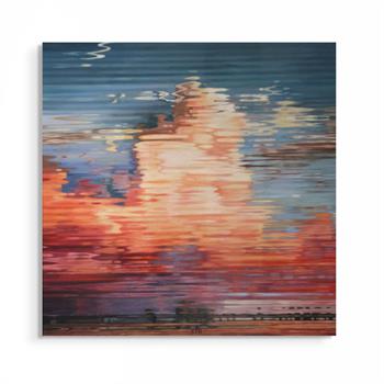 beautiful painting of a cloud filled sky at sunset